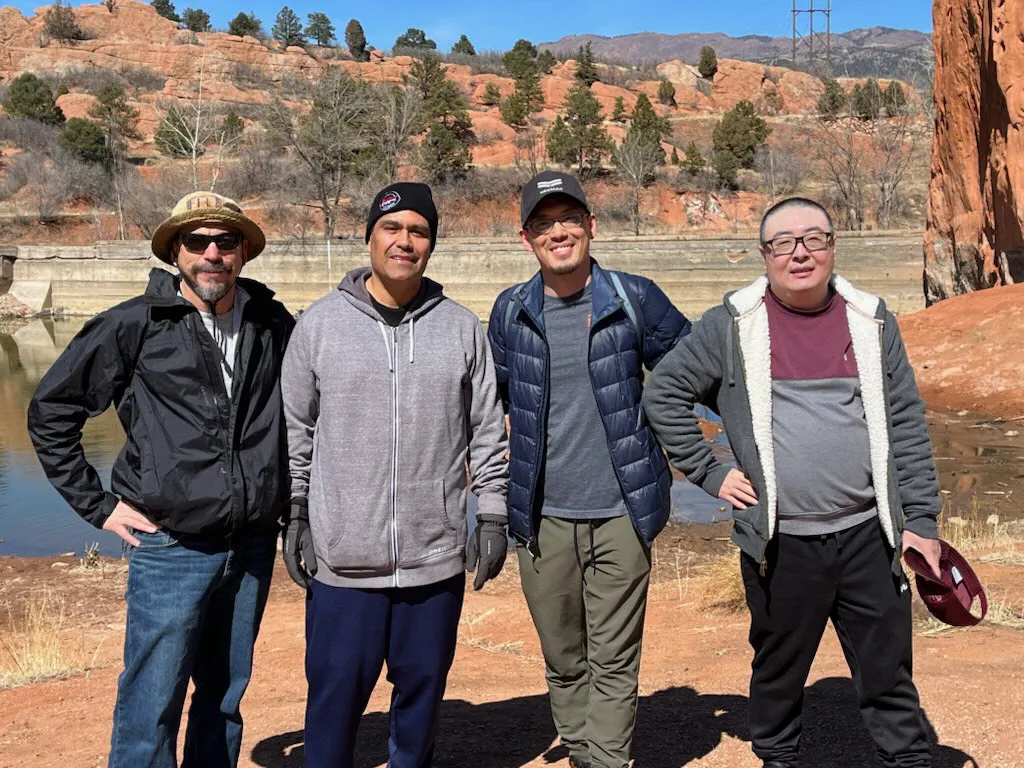 Group of teachers at a dig site.